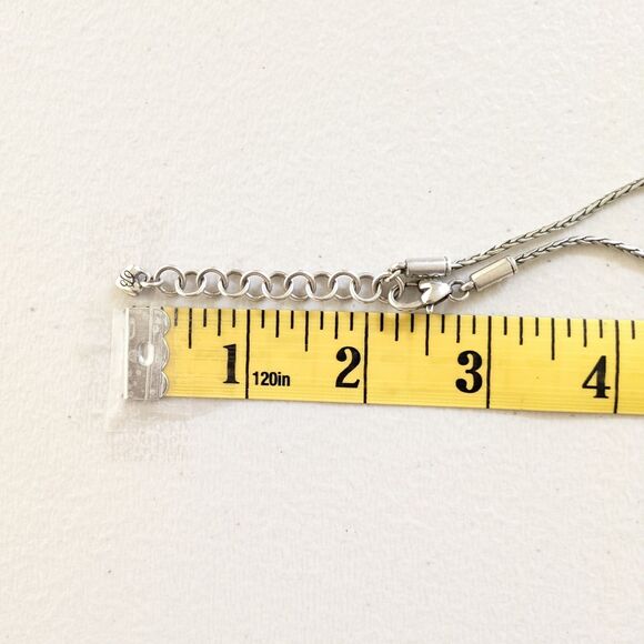 BRIGHTON Reversible Floating Heart ID Lanyard Badge Holder Swarovski Snake Chain - Picture 10 of 10